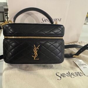 Saint Laurent Gaby Vanity Quilted Leather Bag